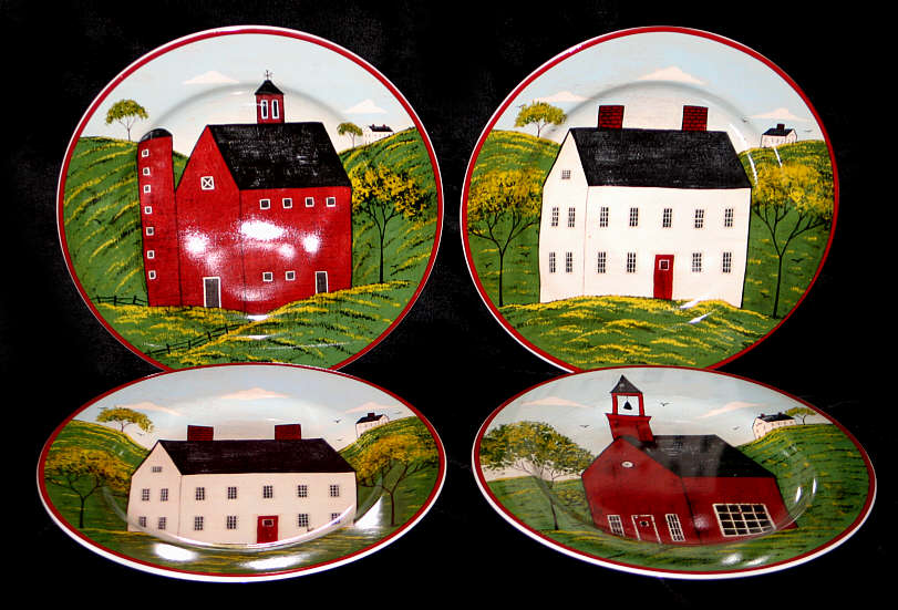 Sakura Brandon House Country Life 4 Salad Plates