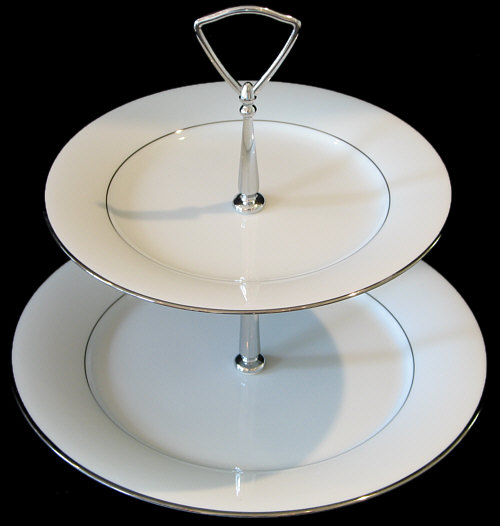 NORITAKE ENVOY    2 TIER SERVING TRAY  